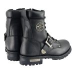 Milwaukee Leather MBM101W Men’s Black Leather Wide-Width Lace-Up Engineer Motorcycle Boots w/ Side Zipper Entry - Image 8