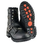 Milwaukee Leather MBM101W Men’s Black Leather Wide-Width Lace-Up Engineer Motorcycle Boots w/ Side Zipper Entry - Image 10
