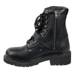 Milwaukee Leather MBM101W Men’s Black Leather Wide-Width Lace-Up Engineer Motorcycle Boots w/ Side Zipper Entry - Image 12