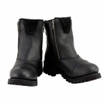 Milwaukee Leather MBM102W Men’s Black Smooth Wide-Width Double Sided Zipper Entry Motorcycle Leather Boots - Image 2