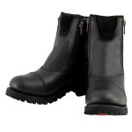 Milwaukee Leather MBM102W Men’s Black Smooth Wide-Width Double Sided Zipper Entry Motorcycle Leather Boots - Image 4