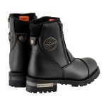 Milwaukee Leather MBM102W Men’s Black Smooth Wide-Width Double Sided Zipper Entry Motorcycle Leather Boots - Image 8