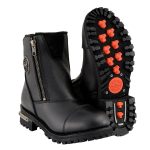 Milwaukee Leather MBM102 Men’s Black Smooth Double Sided Zipper Entry Motorcycle Leather Boots - Image 10