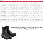 Milwaukee Leather MBM102 Men’s Black Smooth Double Sided Zipper Entry Motorcycle Leather Boots - Image 3