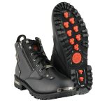 Milwaukee Leather MBM103 Men’s Black Leather Lace-Up Motorcycle Boots w/ Dual Side Zipper Entry - Image 10