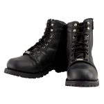 Milwaukee Leather Men’s Black Lace-Up Motorcycle Riding Leather Boots with Side Zipper Entry MBM9000 - Image 4