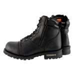 Milwaukee Leather Men’s Black Lace-Up Wide-Width Motorcycle Leather Boots with Side Zipper Entry MBM9000W - Image 6