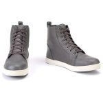 Milwaukee Leather MBM9003WP Men’s Grey Leather and Canvas Reinforced Street Riding Waterproof Shoes with Ankle Support - Image 9