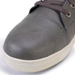 Milwaukee Leather MBM9003WP Men’s Grey Leather and Canvas Reinforced Street Riding Waterproof Shoes with Ankle Support - Image 7