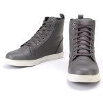 Milwaukee Leather MBM9003WP Men’s Grey Leather and Canvas Reinforced Street Riding Waterproof Shoes with Ankle Support - Image 10