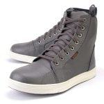 Milwaukee Leather MBM9003WP Men’s Grey Leather and Canvas Reinforced Street Riding Waterproof Shoes with Ankle Support - Image 11