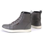 Milwaukee Leather MBM9003WP Men’s Grey Leather and Canvas Reinforced Street Riding Waterproof Shoes with Ankle Support - Image 12