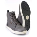 Milwaukee Leather MBM9003WP Men’s Grey Leather and Canvas Reinforced Street Riding Waterproof Shoes with Ankle Support - Image 6