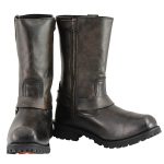 Milwaukee Leather Men’s Distressed Brown Leather Classic 11-Inch Square Toe Harness Motorcycle Boots MBM9005 - Image 2