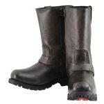 Milwaukee Leather Men’s Distressed Brown Leather Wide Width 11-inch Square Toe Harness  Motorcycle Boots MBM9005W - Image 4