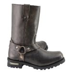 Milwaukee Leather Men’s Distressed Brown Leather Classic 11-Inch Square Toe Harness Motorcycle Boots MBM9005 - Image 9