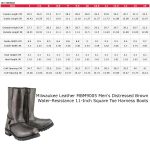 Milwaukee Leather Men’s Distressed Brown Leather Classic 11-Inch Square Toe Harness Motorcycle Boots MBM9005 - Image 3