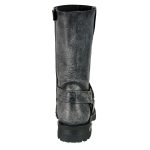 Milwaukee Leather Men’s Distressed Gray Leather 11-inch Classic Harness Square Toe Motorcycle Boots MBM9006 - Image 9