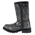 Milwaukee Leather Men’s Distressed Gray Leather 11-inch Classic Harness Square Toe Motorcycle Boots MBM9006 - Image 11