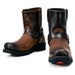 Milwaukee Leather Men’s Brown Two-Tone Full Grain Leather Easy Pull-On Motorcycle Harness Boots MBM9008 - Image 10