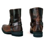 Milwaukee Leather Men’s Brown Two-Tone Full Grain Leather Easy Pull-On Motorcycle Harness Boots MBM9008 - Image 6