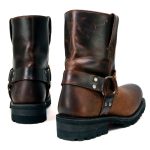 Milwaukee Leather Men’s Brown Two-Tone Full Grain Leather Easy Pull-On Motorcycle Harness Boots MBM9008 - Image 7