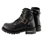 Milwaukee Leather Men’s Classic Black Leather Lace-Up 6-inch Engineer Boots with Side Buckle MBM9010 - Image 7