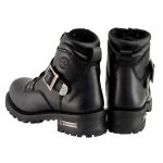 Milwaukee Leather Men’s Wide-Width Classic Black Leather Lace-Up 6-inch Engineer Boots with Side Buckle MBM9010W - Image 8