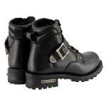Milwaukee Leather Men’s Wide-Width Classic Black Leather Lace-Up 6-inch Engineer Boots with Side Buckle MBM9010W - Image 9