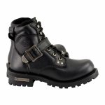 Milwaukee Leather Men’s Wide-Width Classic Black Leather Lace-Up 6-inch Engineer Boots with Side Buckle MBM9010W - Image 10