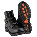 Milwaukee Leather Men’s Classic Black Leather Lace-Up 6-inch Engineer Boots with Side Buckle MBM9010 - Image 11