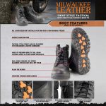 Milwaukee Leather Men’s 6-inch Black Leather Swat Style-Tactical Lace-Up Biker Boots w/ Side Zippers MBM9011 - Image 2