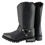 Milwaukee Leather Men’s Classic Harness Black Leather 11-Inch Western Style Motorcycle Boots MBM9015 - Image 6