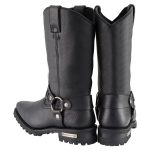 Milwaukee Leather Men’s Classic Harness Black Leather 11-Inch Western Style Motorcycle Boots MBM9015 - Image 7