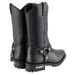Milwaukee Leather Men’s Classic Harness Black Leather 11-Inch Western Style Motorcycle Boots MBM9015 - Image 8