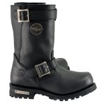 Milwaukee Leather Men’s Black Leather Wide-Width 11-Inch Classic Engineer Motorcycle Boots MBM9020W - Image 10