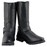 Milwaukee Leather Men’s Black Leather Harness Motorcycle Boots with Braid and Riveted Details MBM9025 - Image 2