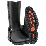 Milwaukee Leather Men’s Black Leather Harness Motorcycle Boots with Braid and Riveted Details MBM9025 - Image 10