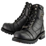 Milwaukee Leather Classic Men’s Black Leather Wide-Width 8-inch Lace-Up Logger Biker Boots MBM9030W - Image 6