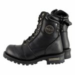 Milwaukee Leather Classic Men’s Black Leather Wide-Width 8-inch Lace-Up Logger Biker Boots MBM9030W - Image 7