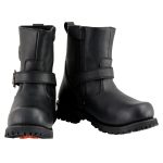 Milwaukee Leather Men’s Black Leather Wide Width 6-inch Classic Engineer Motorcycle Boots w/ Side Zipper MBM9040W - Image 2