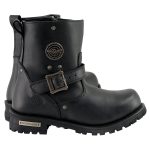 Milwaukee Leather Men’s Black Leather Wide Width 6-inch Classic Engineer Motorcycle Boots w/ Side Zipper MBM9040W - Image 10