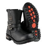 Milwaukee Leather Men’s Black Leather Wide Width 6-inch Classic Engineer Motorcycle Boots w/ Side Zipper MBM9040W - Image 11
