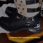 Milwaukee Leather Men’s Stars and Stripes Black with Tan Motorcycle Rider Harness Boots MBM9045 - Image 11