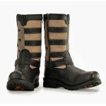 Milwaukee Leather Men’s Stars and Stripes Black with Tan Motorcycle Rider Harness Boots MBM9045 - Image 4