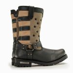 Milwaukee Leather Men’s Stars and Stripes Black with Tan Motorcycle Rider Harness Boots MBM9045 - Image 7