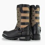 Milwaukee Leather Men’s Stars and Stripes Black with Tan Motorcycle Rider Harness Boots MBM9045 - Image 6