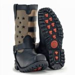 Milwaukee Leather Men’s Stars and Stripes Black with Tan Motorcycle Rider Harness Boots MBM9045 - Image 5