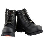 Milwaukee Leather Men’s Black Leather 6-inch Lace-Up Motorcycle Biker Rider Boots w/ Zipper Closure MBM9050 - Image 13