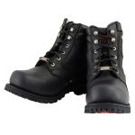 Milwaukee Leather Men’s Black Leather 6-inch Lace-Up Motorcycle Biker Rider Boots w/ Zipper Closure MBM9050 - Image 16